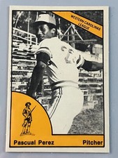 1977 TCMA MINOR LEAGUE PASCUAL PEREZ 1977 CHARLESTON PATRIOTS PRE-RC GREAT SHAPE