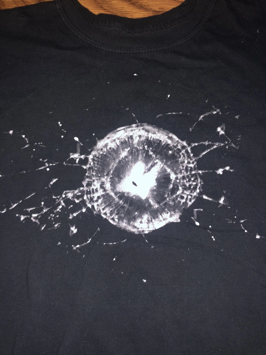 Tesla Cybertruck Graffiti Shattered Glass Black T Shirt Mens Size L