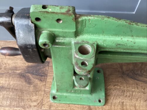 Vintage Landis Leather Skiver Machine Shoe Repair Cobbler USA Green Free Ship - Picture 9 of 11