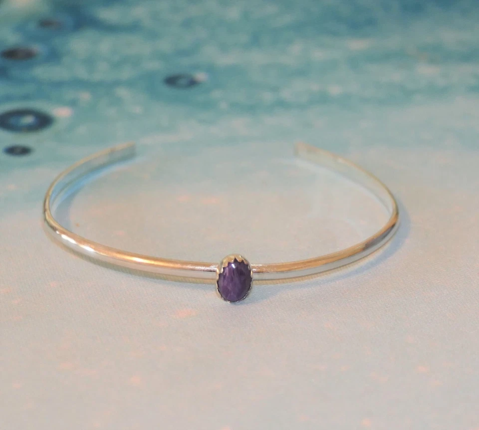 Carolina Sundance Sterling Silver Sugilite Cuff Bracelet - Image 3 of 4