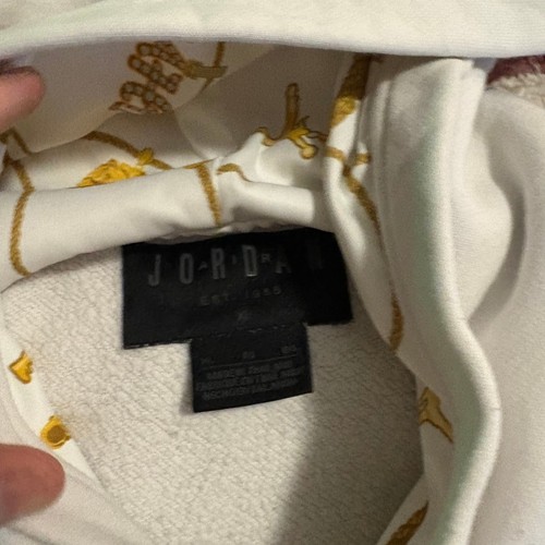 Nike Sweatshirt Kids Xl Air Jordan Jump Man Black/White/gold size Youth XL - Picture 3 of 3