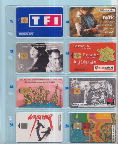 télécarte 5 unités France privée publique carte téléphone utilisée au choix - 第 7/12 張圖片