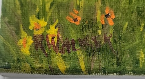 VTG OIL PAINTING BY R WALKER 10"×8" - Bild 3 von 3