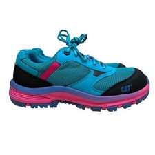 CAT Womens Quake CT ASTM Composite Toe Safety Work Shoes Turquoise Pink Sz 5.5
