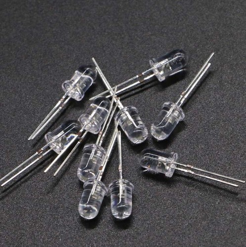 100pc 3mm 5mm LED Clear Len Light Blue Red Green White Yellow Purple Light DIY - Picture 2 of 4