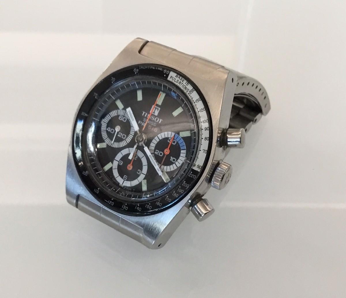 Tissot Pr 516, Chrono tricompax, Ref.: 40528-2x, year 1970 ca