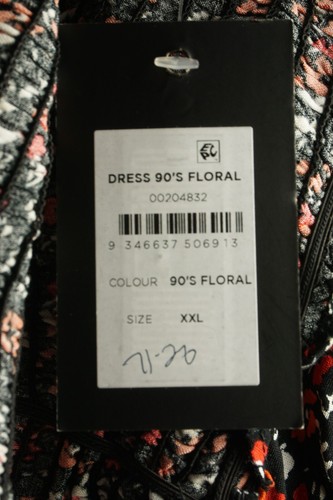 New City Chic CCX Retro 90's Floral Mini Dress Women's 2XL Long Puff Sleeve - Afbeelding 6 van 8