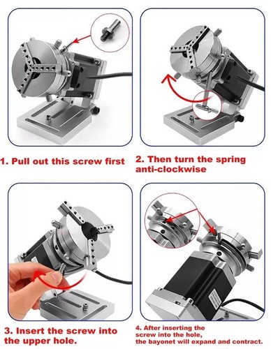 D80/Round Wheel/Ring Jewelry Rotary Axis For Fiber Laser Marking Machine - Picture 7 of 17