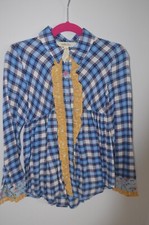 Matilda Jane size 8 Girls Floating Away Tunic Make Believe Fall 2017 Plaid Blue