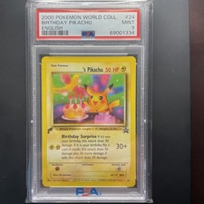 2000 Pokemon World Collection Birthday Pikachu PSA 9