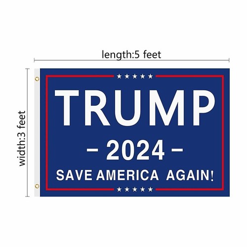 Trump 2024 Flag 3x5 Outdoor Indoor - Save America Again Flag - Picture 2 of 5