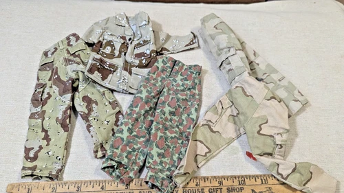 G I JOE 12 Inch HASBRO 1/6 Scale American Uniforms  lot of 5 mix styles