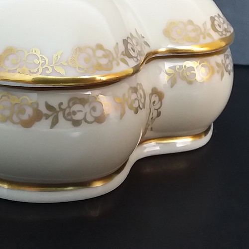 Riga Latvia Kuznetsov Porcelain Factory Antique Bone China Dish w/ Lid 1937 - Picture 13 of 16