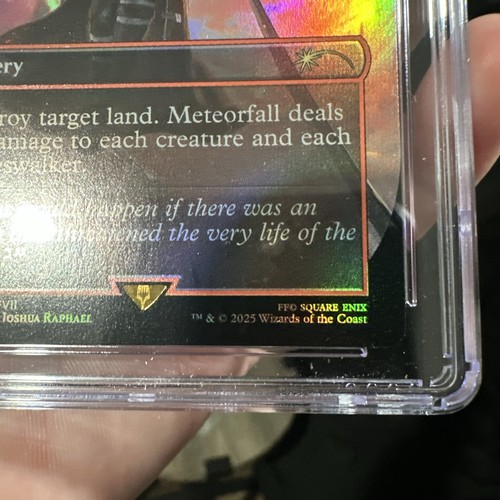 MTG Meteorfall (Sephiroth) Tana Segreta Foglio Arcobaleno CGC Pristine 10 Pop 1 🔥 - Foto 5 di 11