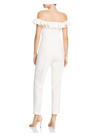 FRENCH CONNECTION Womens White Spaghetti Strap Straight leg Jumpsuit 6