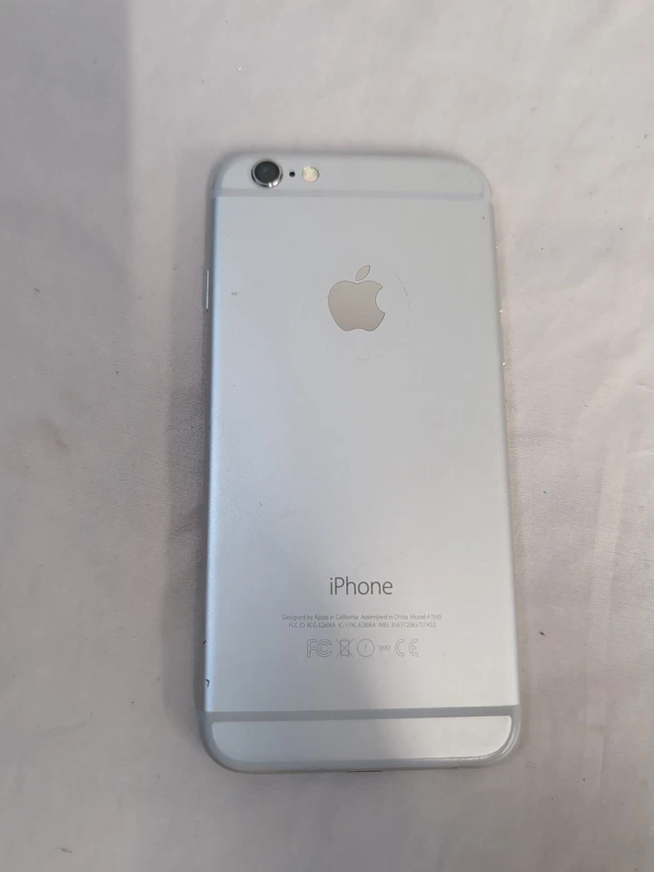Teléfono Celular Smartphone Apple iPhone 6 32GB Blanco Modelo A1549 No Probado  Foto 2 de 4