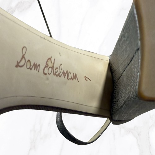 Sam Edelman sandalo donna con tacco a yaro metallizzato e cinturino, taglia 7 - Foto 5 di 6