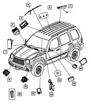 Genuine Mopar Keyless Entry Receiver 56010394AB