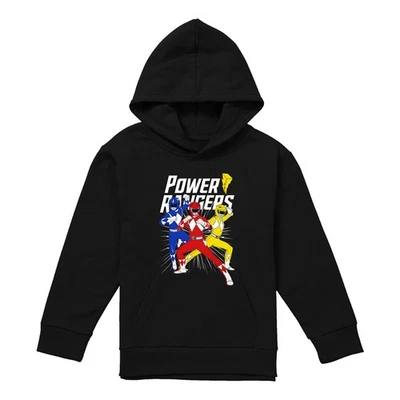 HASBRO Power Rangers Trio Kinder Hoodie, schwarz, 5-13 Jahre
