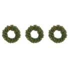 3 stücke 30cm Weihnachten Künstliche Kieferkranz PVC Goldene Kranz mit