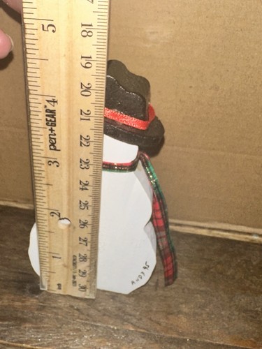 Muñeco de nieve de madera tallado a mano, firmado por Andy 95 - Imagen 6 de 6