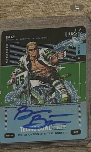 BOZ Bo Jackson Battle Arena BOBA Tecmo Bowl Inspired Ink Auto /50! 🔥RARE!