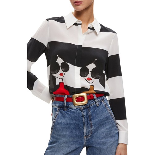Alice + Olivia Willa Seidenbluse Stace Face Print - Bild 2 von 13