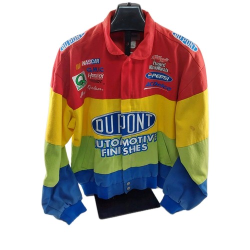 Chaqueta arco iris vintage Jeff Gordon NASCAR DuPont Racing para hombre talla M - Imagen 1 de 13