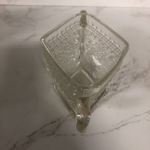 Vintage Indiana Glass Tiara Sandwich Diamond Shape Sugar and Creamer with Tray - Picture 12 of 13