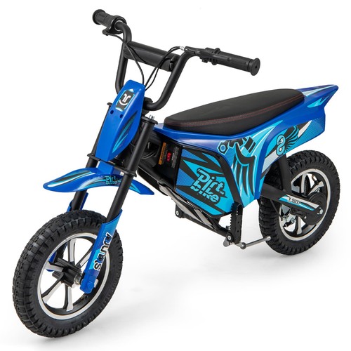 24 V Kids Dirt Bike Kids Electric Motorcycle w/Double Battery-Blue - Picture 9 of 9