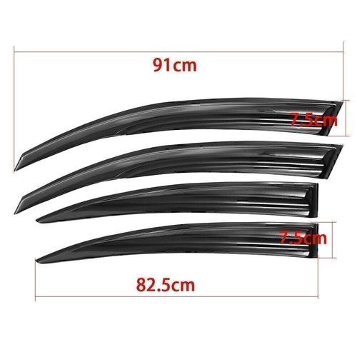 Fit 2004-2008 2009 Mazda 3 Sedan Window Visor Rain Guards Shield Trim Deflectors - Picture 8 of 8