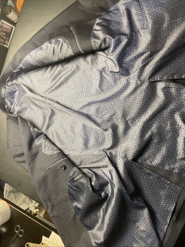 Zanetti Lavorazione Sartoriale 38R Maroon Black Blue Micro Check Blazer WOW - Picture 10 of 24