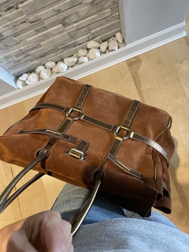 Bolso de Mano Gianni Chiarini Gamuza Cuero Italiano - Imagen 7 de 8