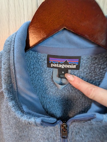 Patagonia Pullover Mens Medium Blue Fleece Better Sweater Fleece 1/4 Zip - Picture 4 of 7