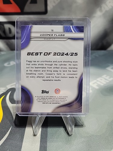2024-25 Bowman Best University Cooper Flagg Blue Refractor /150 Duke Blue Devils - Picture 2 of 2