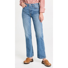 RE/DONE 90S High Rise Loose Jeans Size 31 Blue Haze NWT