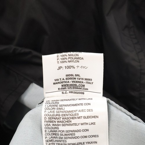 55DSL Fifty Five Diesel One Point Logo NYLON JACKET Hoodie Black Used 08ccfdb5f1 - Picture 8 of 8