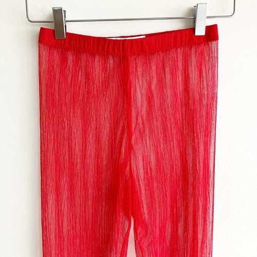 Zara Studio Leggings Größe M transparent strukturiert rot - Bild 5 von 6
