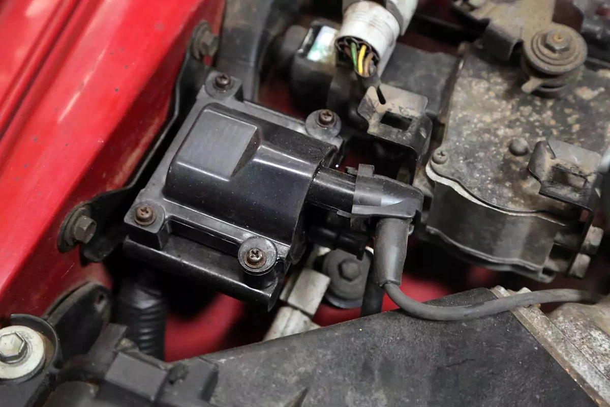 A newly installed ignition coil.