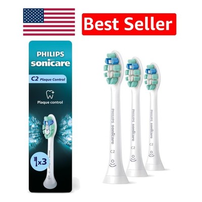 Sonicare C2 Plaque Control Replacement Heads - Gentle Cleaning in 3 Count Pack