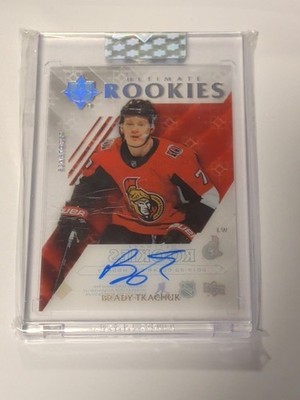 2019-20 Clear Cut Brady Tkachuk ULTIMATE ROOKIES AUTO RC ROOKIE SENATORS #RT-BT