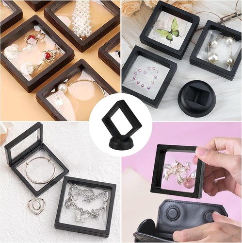 Transparent Münzrahmen Schwimmende Vitrine 3D Schweberahmen Für Halskette Münzen - Bild 6 von 18