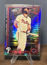 2025 Topps Chrome Bryce Harper 150 Prizm Refractor Philadelphia Phillies