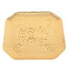 Elegantes goldenes Serviertablett aus Metall: Quadratischer Servierteller für