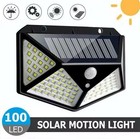 LED Solar Panel PIR Motion Sensor Wall Light Outdoor Garden