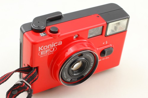 Konica EFJ Auto Date Red 35mm Point & Shoot Film Camera From JAPAN [MINT] - Picture 4 of 11