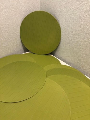 NEW set of (10) ten Ikea round placemats, green, washable, wedding decor - SALE! - Picture 6 of 7