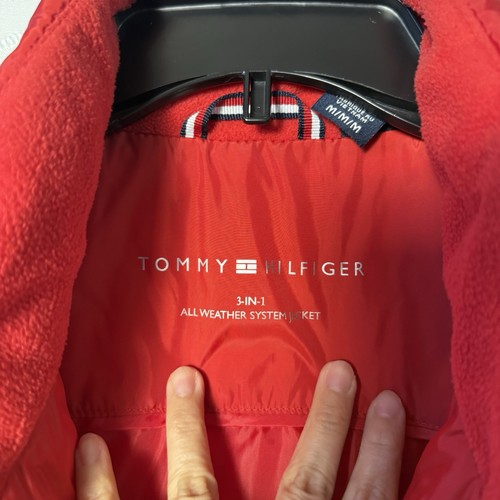 Tommy Hilfiger Womens All System Jacket Medium Red Winter Outdoor Work Casual - Picture 8 of 17