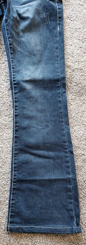 D-fuz Womens Size 7/8 Dark Wash Low Rise Embellished Bootcut Denim Jeans - Picture 3 of 23