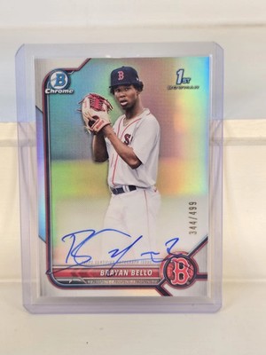 2022 Bowman - Chrome Prospect Autographs Brayan Bello #CPA-BB Refractor /499 AU